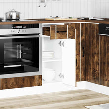 Keuken onderkast Lucca bewerkt hout gerookt eikenkleurig