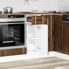 Keuken onderkast Lucca bewerkt hout bruin eikenkleur