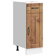 Lucca base cabinet carved wood old wood-colored