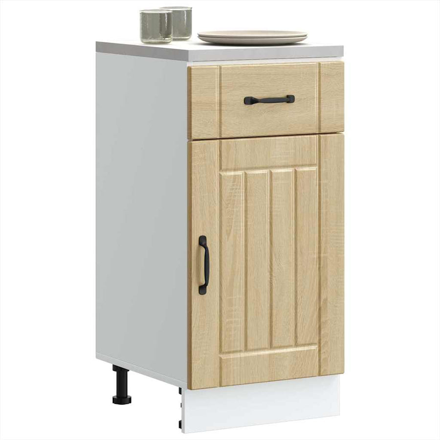 Keuken onderkast Lucca bewerkt hout sonoma eikenkleurig