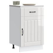 Base cabinet Lucca treated wood high gloss white
