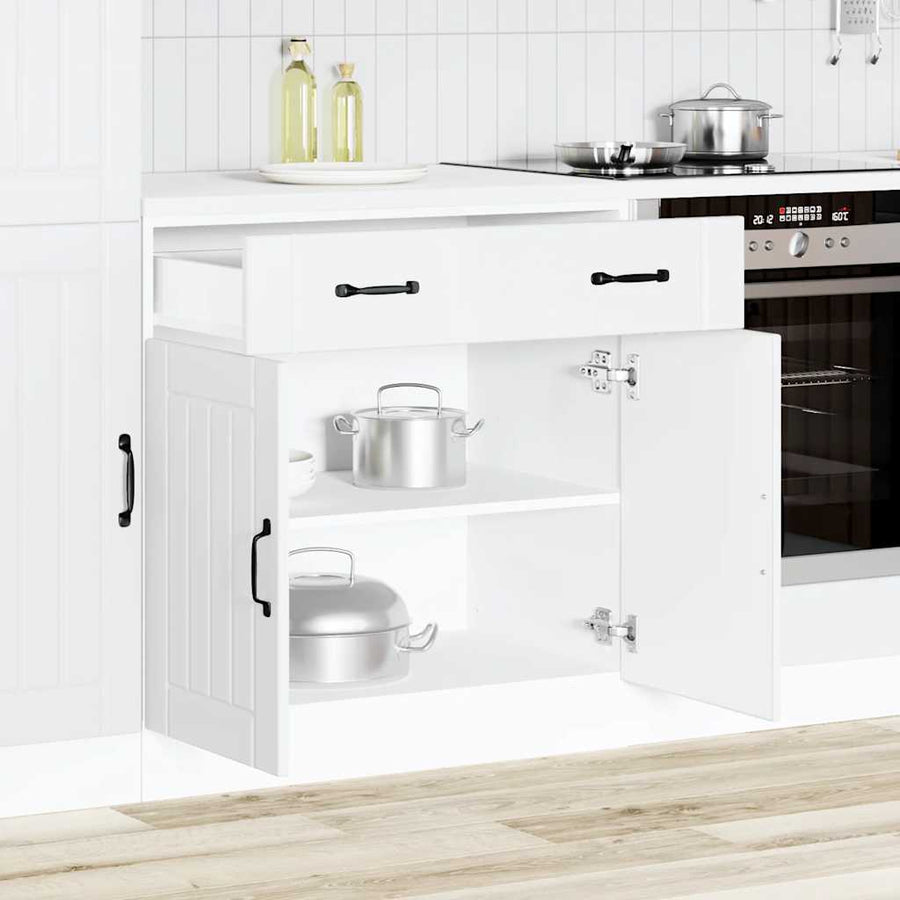 Keuken onderkast Lucca bewerkt hout wit