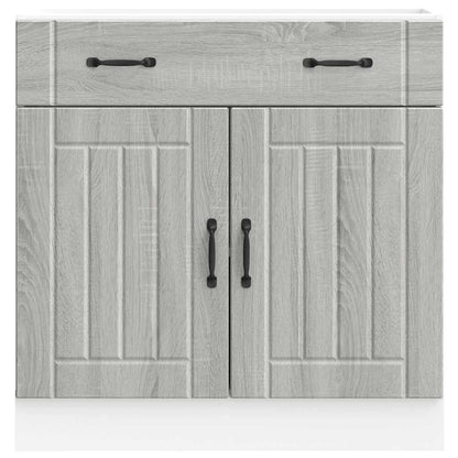Keuken onderkast Lucca bewerkt hout grijs sonoma eikenkleur
