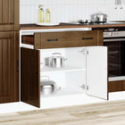 Base cabinet Lucca treated wood brown oak color
