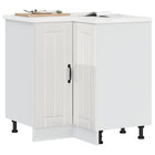 Lucca kitchen corner base cabinet processed wood high gloss white