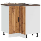 Lucca Kitchen Corner Base Unit - Treated Wood, Old Wood Colour