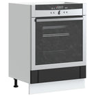 Ovenkast Lucca 60x46x81.5 cm bewerkt hout zwart