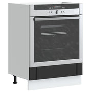 Ovenkast Lucca 60x46x81.5 cm bewerkt hout zwart