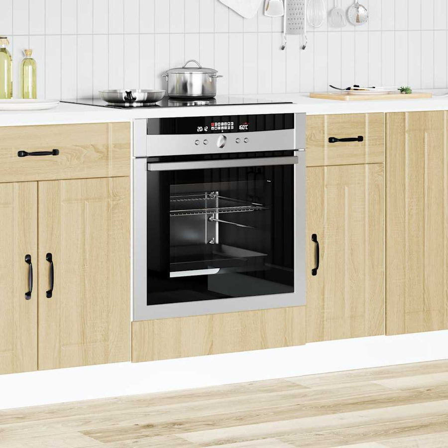 Ovenkast Lucca bewerkt hout sonoma eikenkleurig