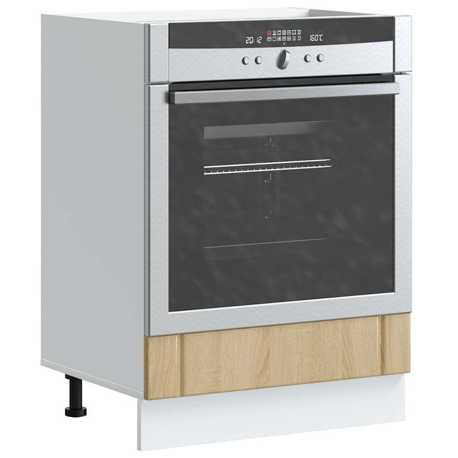 Ovenkast Lucca bewerkt hout sonoma eikenkleurig