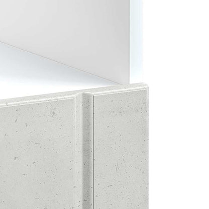 Ovenkast Lucca bewerkt hout betongrijs