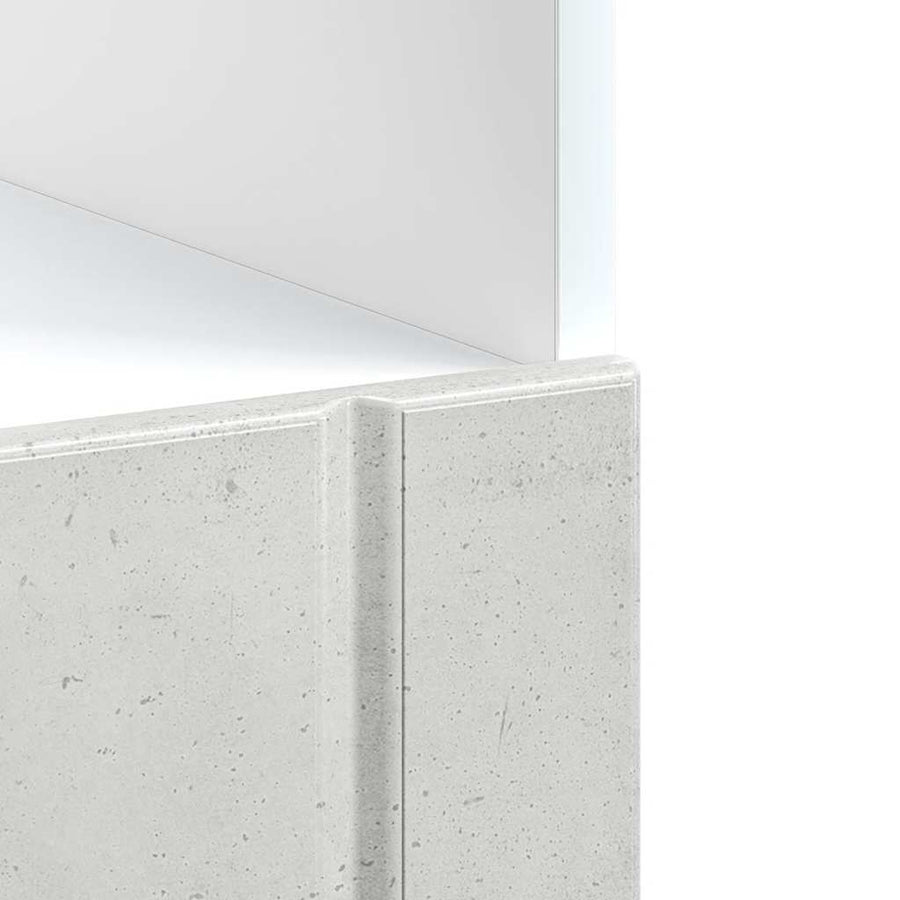 Ovenkast Lucca bewerkt hout betongrijs