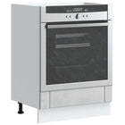 Oven Cabinet Lucca Engineered Wood Concrete Grey