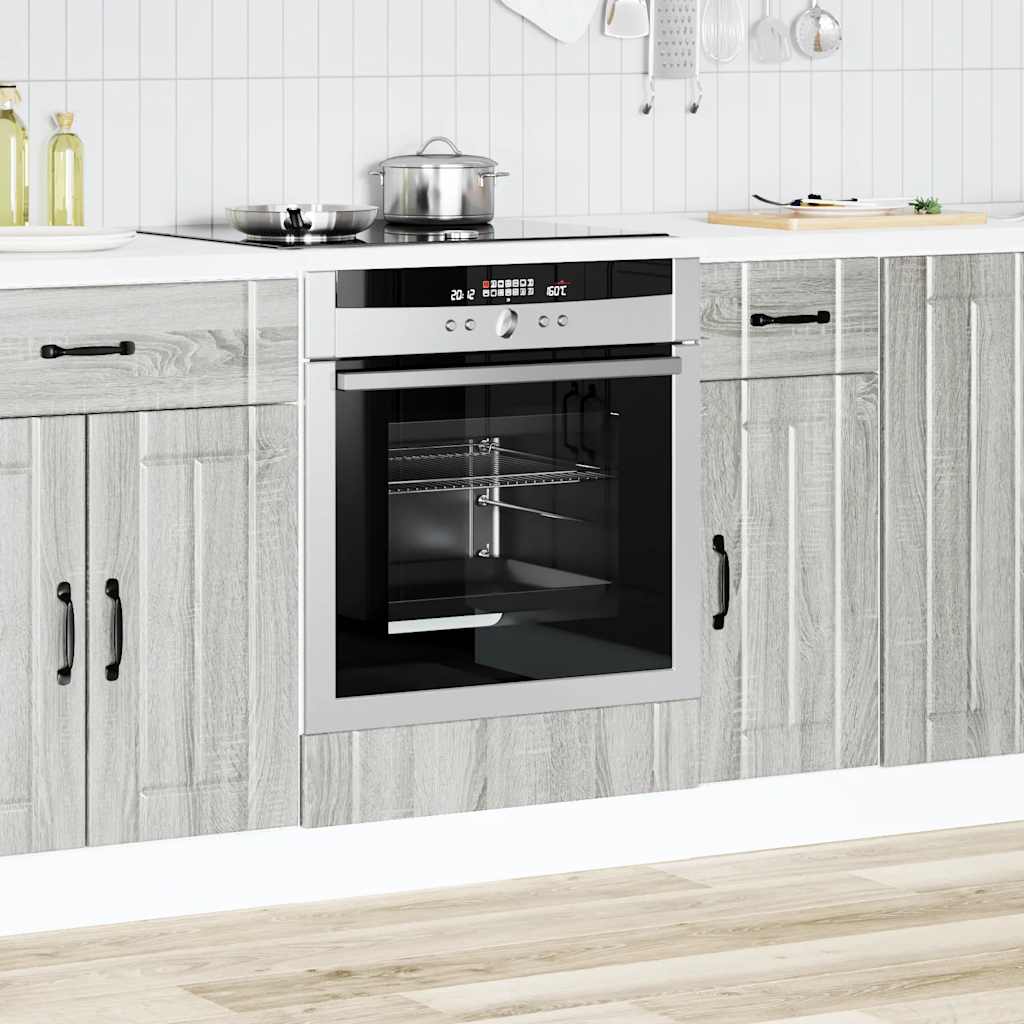 Ovenkast Lucca bewerkt hout grijs sonoma eiken