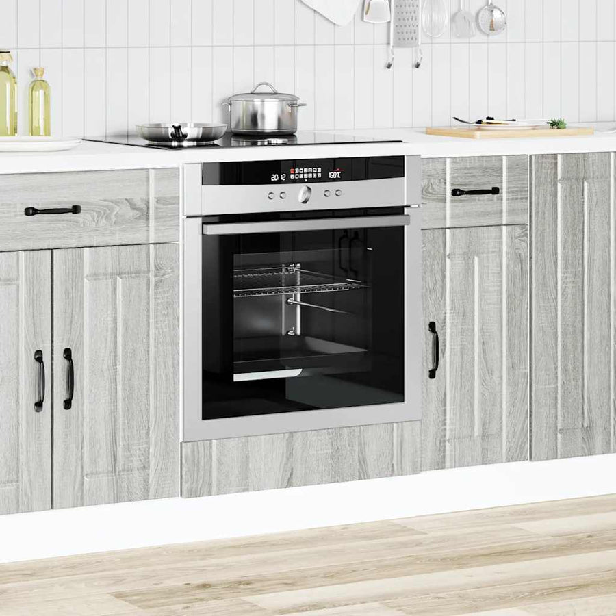 Ovenkast Lucca bewerkt hout grijs sonoma eiken