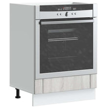 Ovenkast Lucca bewerkt hout grijs sonoma eiken