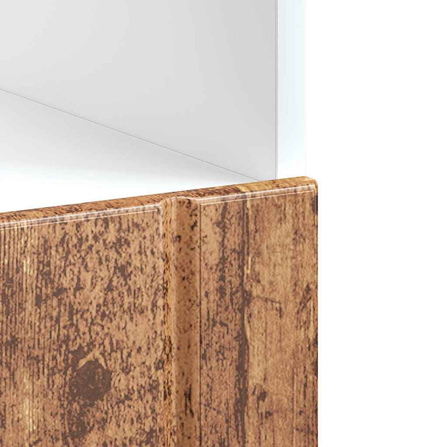Ovenkast Lucca bewerkt hout oud houtkleurig