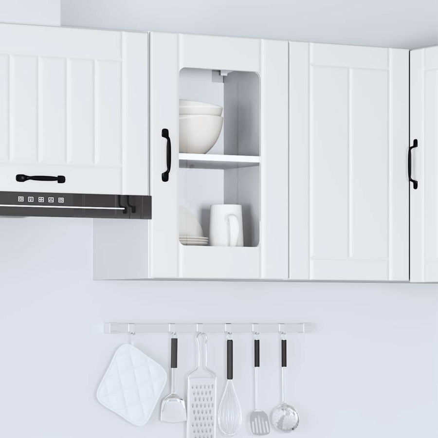 Keukenwandkast met glazen deur Lucca wit