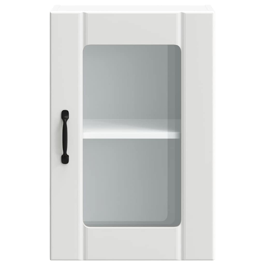 Keukenwandkast met glazen deur Lucca wit