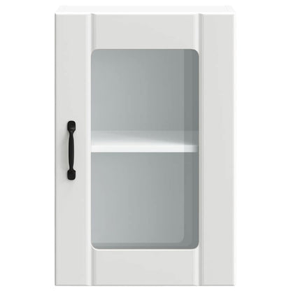 Keukenwandkast met glazen deur Lucca wit