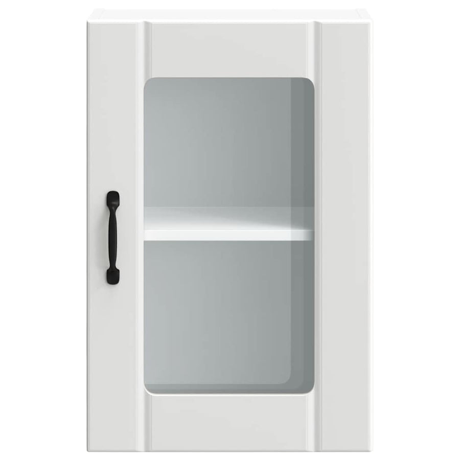 Keukenwandkast met glazen deur Lucca wit