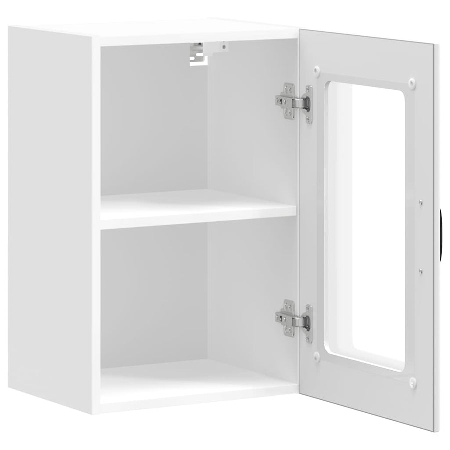 Keukenwandkast met glazen deur Lucca wit