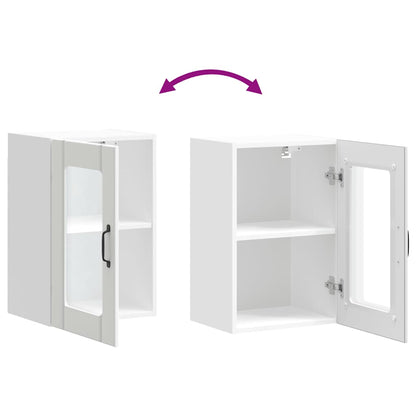 Keukenwandkast met glazen deur Lucca wit