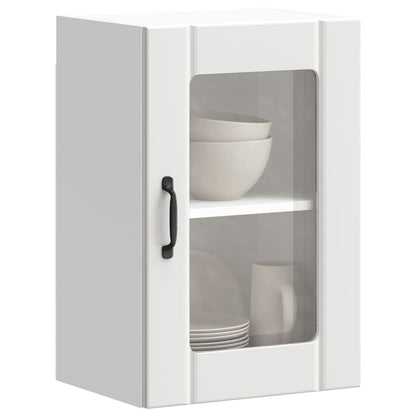 Keukenwandkast met glazen deur Lucca wit