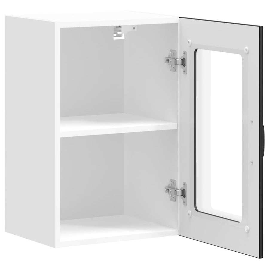 Keukenwandkast met glazen deur Lucca zwart