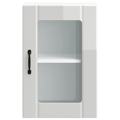 Keukenwandkast met glazen deur Lucca hoogglans wit