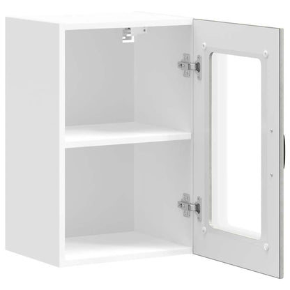 Keukenwandkast met glazen deur Lucca betongrijs