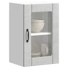 Keukenwandkast 40x31x60 cm betongrijs glas