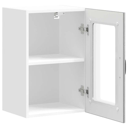 Keukenwandkast met glazen deur Lucca grijs sonoma eikenkleur