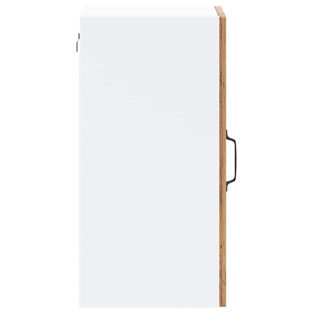 Keukenwandkast met glazen deur Lucca oud houtkleurig