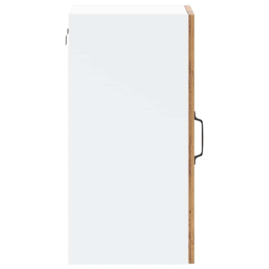 Keukenwandkast met glazen deur Lucca oud houtkleurig