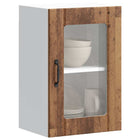Keukenwandkast 40x31x60 cm bewerkt hout oud houtkleurig