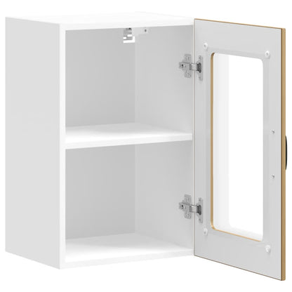 Keukenwandkast met glazen deur Lucca artisanaal eikenkleur