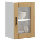Wall cabinet with glass door Lucca artisan oak colour