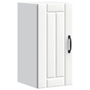 Lucca Kitchen Wall Cabinet Engraved Wood White