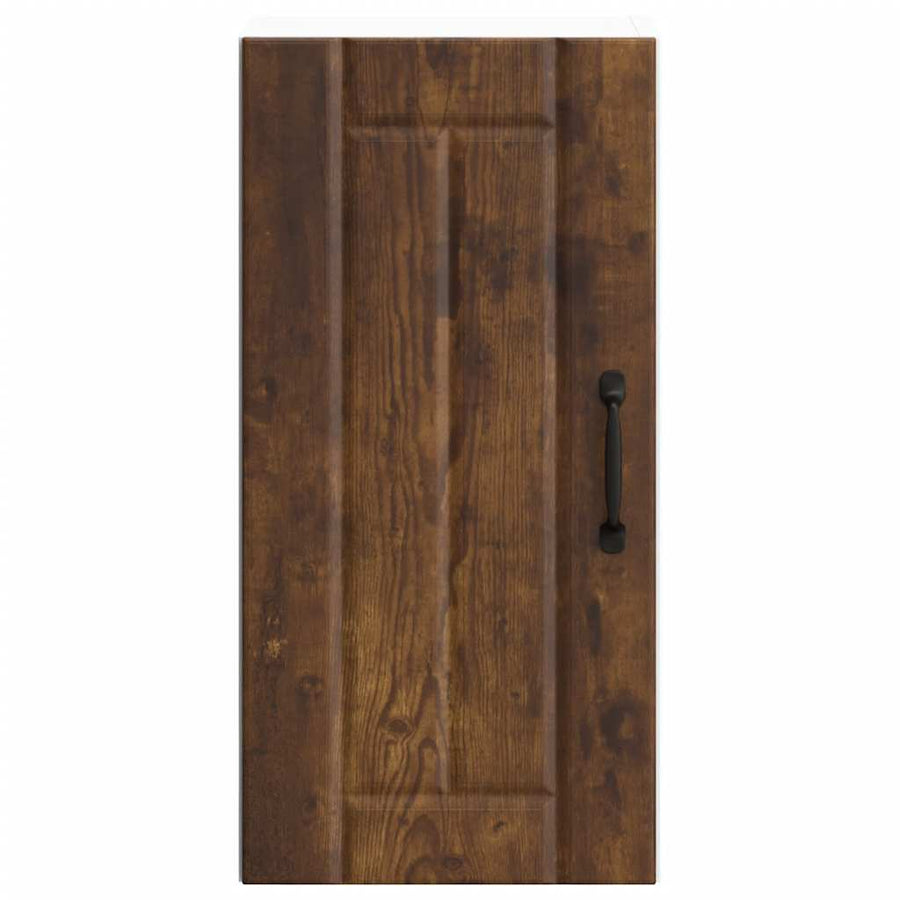 Keukenwandkast Lucca bewerkt hout gerookt eikenkleurig