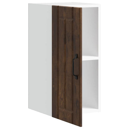 Keukenwandkast Lucca bewerkt hout gerookt eikenkleurig