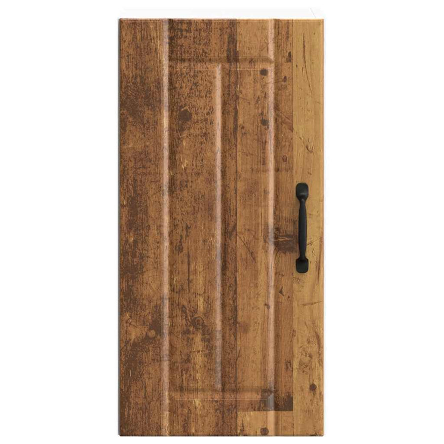 Keukenwandkast Lucca bewerkt hout oud houtkleurig
