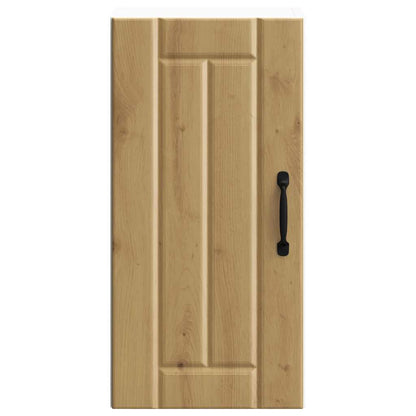 Keukenwandkast Lucca bewerkt hout artisanaal eikenkleur
