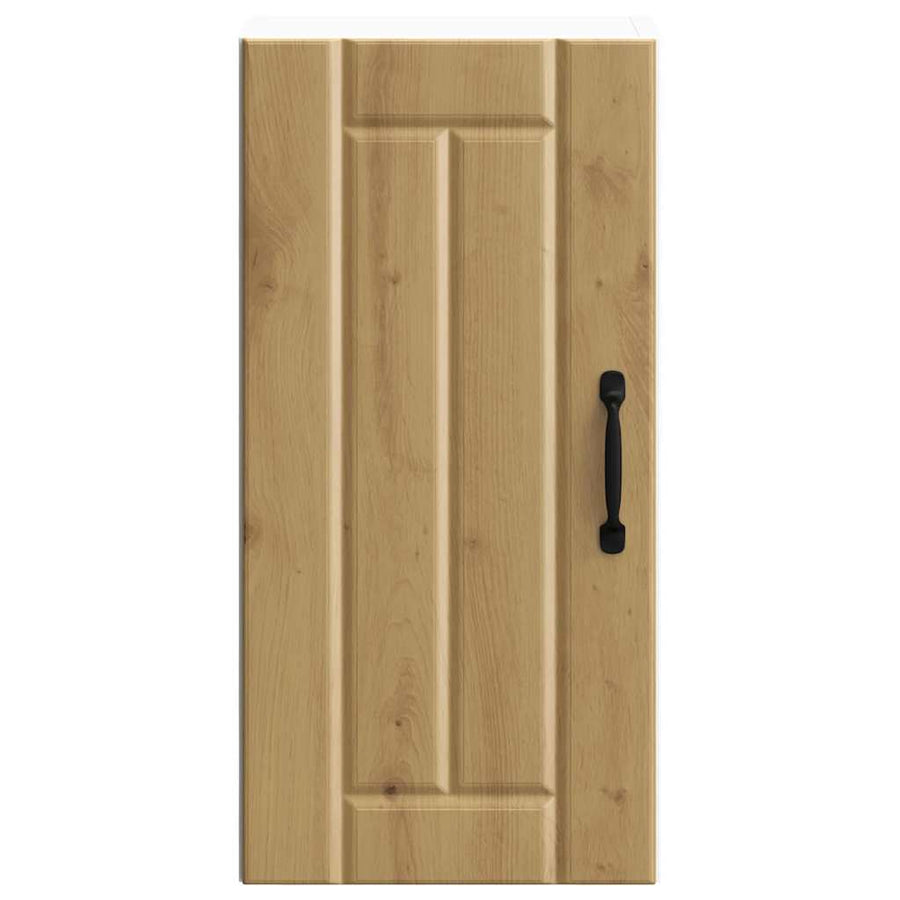 Keukenwandkast Lucca bewerkt hout artisanaal eikenkleur