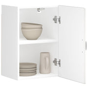 Lucca Kitchen Wall Cabinet Engraved Wood White
