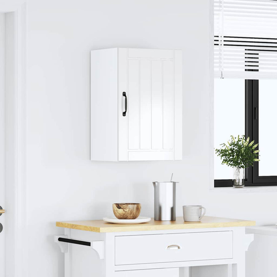 Keukenwandkast Lucca bewerkt hout hoogglans wit