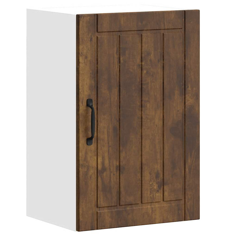 Keukenwandkast Lucca bewerkt hout gerookt eikenkleurig