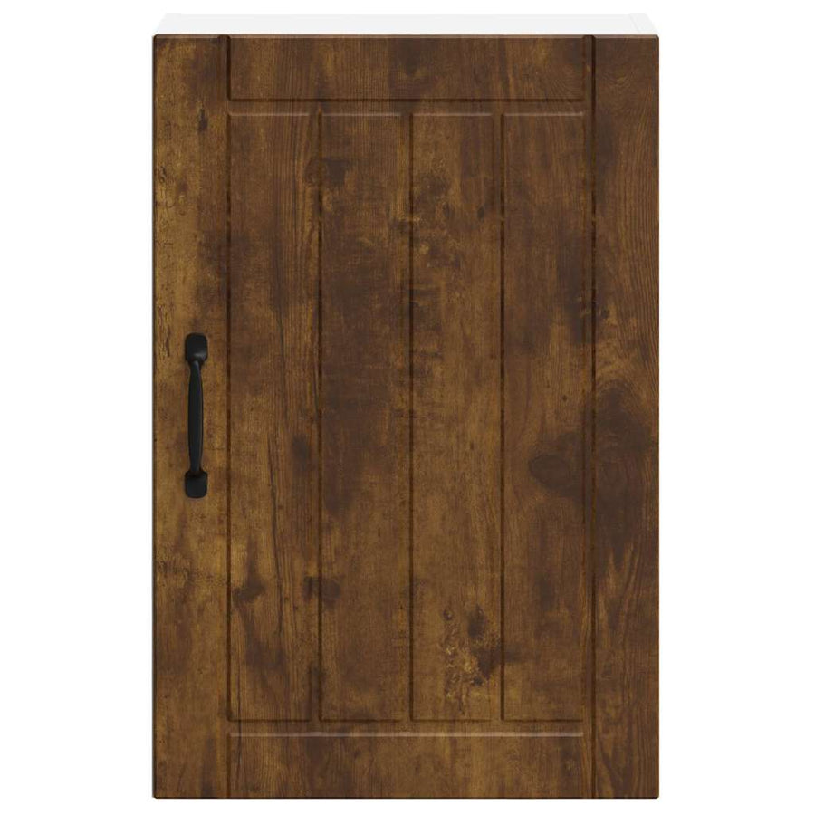 Keukenwandkast Lucca bewerkt hout gerookt eikenkleurig