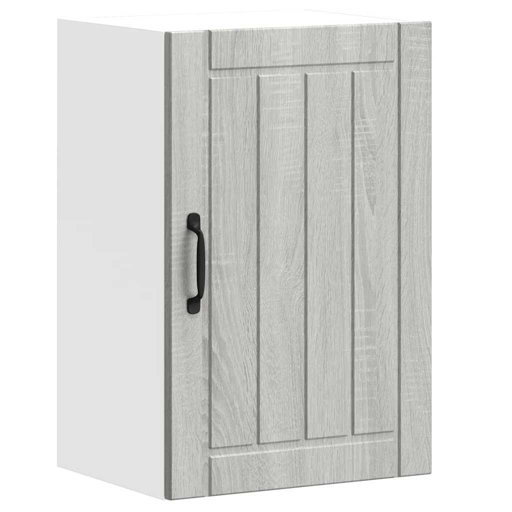 Keukenwandkast Lucca bewerkt hout grijs sonoma eikenkleur