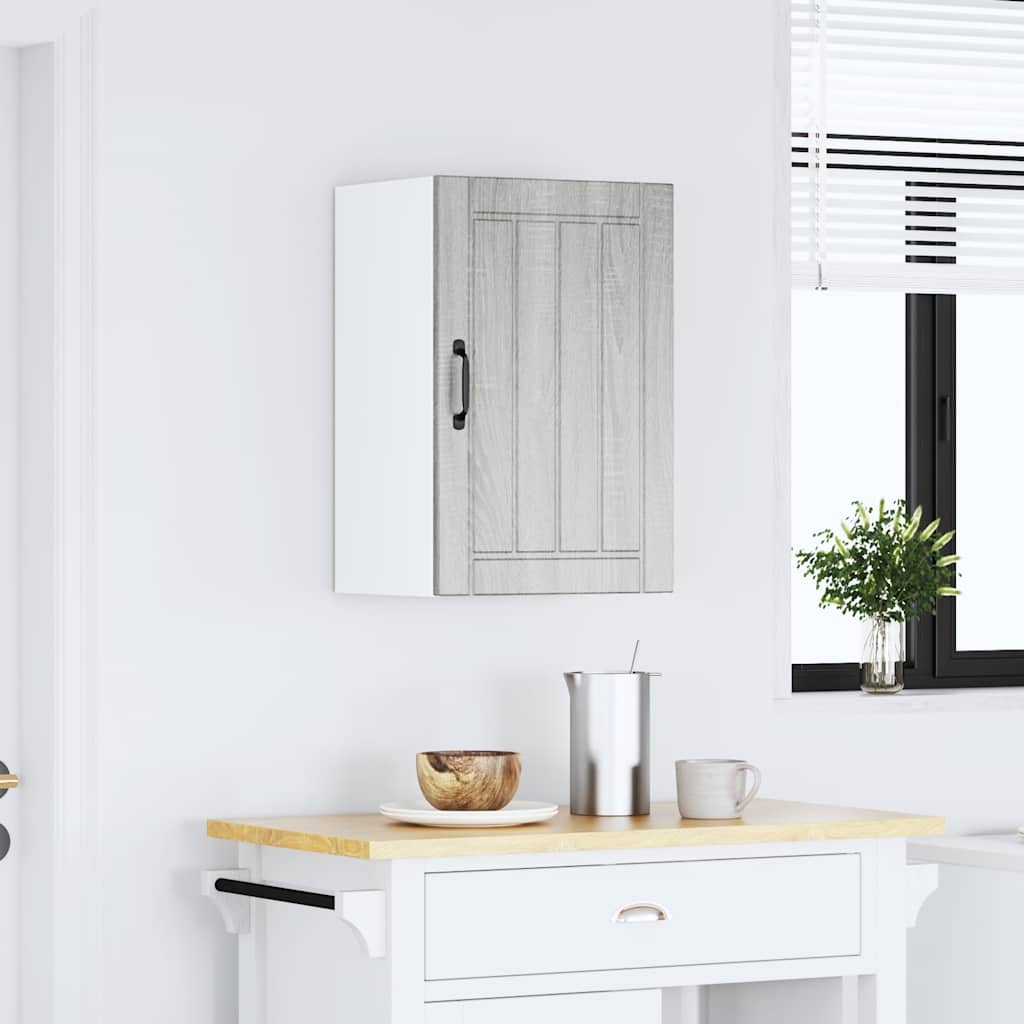 Keukenwandkast Lucca bewerkt hout grijs sonoma eikenkleur